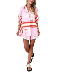 CAMILA BLANCO - 2Pc Shirt & Short Set - Lyst