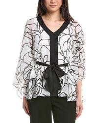 Joseph Ribkoff - Waist-Tie Sheer Top & Cami - Lyst
