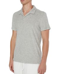 Onia - Towel Terry Johnny Collar Polo Shirt - Lyst