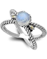 Samuel B. - 18K & 1.30 Ct. Tw. Moonstone X Ring - Lyst