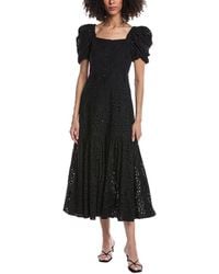 tyler boe - Cleo Eyelet Midi Dress - Lyst