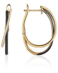 Diana M. Jewels - Fine Jewelry 14k 0.12 Ct. Tw. Diamond Enamel Earrings - Lyst