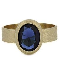 Ebru Jewelry - Cleopatra Plated Cz Solitaire Ring - Lyst