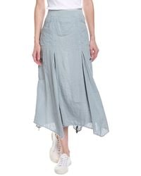 XCVI - Doak Linen-Blend Midi Skirt - Lyst