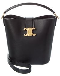 Celine - Louise Small Leather Bucket Bag - Lyst
