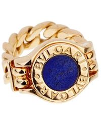BVLGARI - 18K Lapis Chain Link Ring (Authentic Pre-Owned) - Lyst