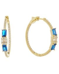 Juvell - 18K Plated Topaz Cz Earrings - Lyst