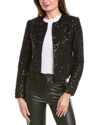 Gracia - Sequined Round Neck Jacket - Lyst