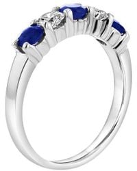 Diana M. Jewels - Fine Jewelry 14k 1.26 Ct. Tw. Diamond & Sapphire Ring Set - Lyst