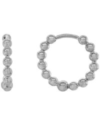 Italian Silver - Huggie Earrings - Lyst