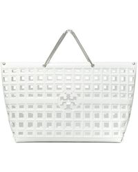 Tory Burch - Ella Croc Leather Shopping Basket Tote - Lyst