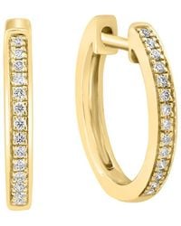 Effy Fine Jewelry - 14K 0.11 Ct. Tw. Diamond Earrings - Lyst