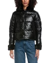 La Fiorentina - Metallic Puffer Jacket - Lyst