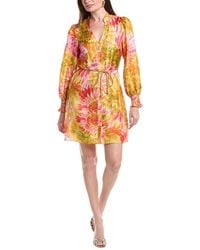 FLORA BEA NYC - Melinda Silk Shirtdress - Lyst