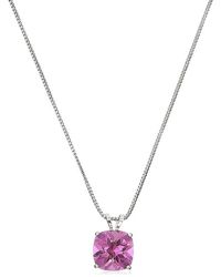 MaxColor - 14k 2.25 Ct. Tw. Lab-grown Pink Sapphire Pendant Necklace - Lyst