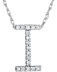 Suzy Levian - 14k Diamond Initial Necklace (a-z) - Lyst