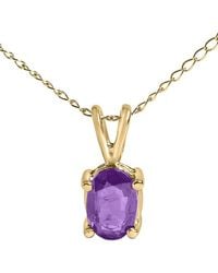 Haus of Brilliance - Colorful Gemstones 14K 0.55 Ct. Tw. Amethyst Pendant Necklace - Lyst