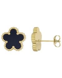 Adornia - 18K Plated Stainless Steel 5-Leaf Clover Stud Earrings - Lyst