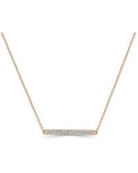 Sabrina Designs - 14k Rose Gold 0.10 Ct. Tw. Diamond Bar Necklace - Lyst