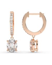 Lab Grown Diamonds - 14K Rose 2.25 Ct. Tw. Lab-Grown Diamond Earrings - Lyst