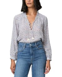 PAIGE - Sharene Linen-Blend Top - Lyst
