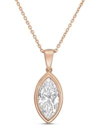 Diana M. Jewels - Diana M. 14K Rose 15.00 Ct. Tw. Lab-Grown Diamond Pendant Necklace - Lyst