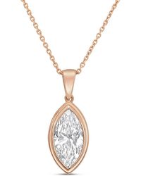 Diana M. Jewels - Diana M. 14K Rose 15.00 Ct. Tw. Lab-Grown Diamond Pendant Necklace - Lyst