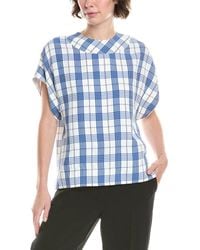 St. John - Drapey Plaid Top - Lyst
