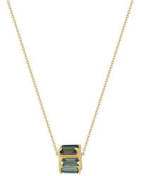 Bony Levy - 14K 0.75 Ct. Tw. 6 London Topaz Pendant Necklace - Lyst