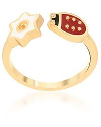 Gabi Rielle - Shining Moment 14k Over Silver Cz Lady Scarlet Adjustable Ring - Lyst