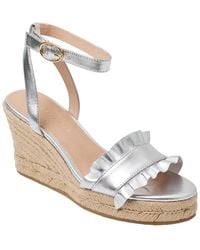 Jack Rogers - Rozette Ruffle Wedge Leather Sandal - Lyst