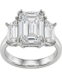 Lab Grown Diamonds - 14K 10.00 Ct. Tw. Lab-Grown Diamond 3 Stone Engagement Ring - Lyst