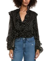 Bardot - Frill Spot Blouse - Lyst