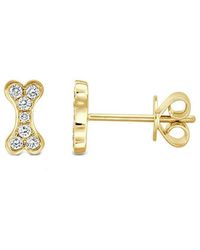 Sabrina Designs - 14k 0.14 Ct. Tw. Diamond Dog Bone Studs - Lyst