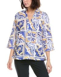 Stella Parker - Alice Linen-Blend Tunic Top - Lyst