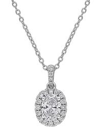 Created Forever - 0.75 Ct. Tw. Lab-Grown Diamond Halo Pendant - Lyst