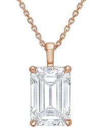 Diana M. Jewels - Diana M. 14K Rose 3.00 Ct. Tw. Lab-Grown Diamond Solitaire Pendant - Lyst