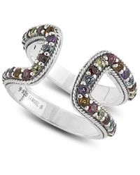 Samuel B. - Silver 0.83 Ct. Tw. Sleeping Beauty Double Band Ring - Lyst