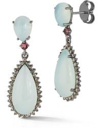 Banji Jewelry - Silver 1.20 Ct. Tw. Diamond & Gemstone Drop Earrings - Lyst