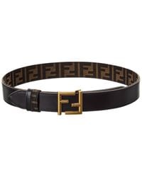 Fendi - Ff Reversible Leather Belt - Lyst