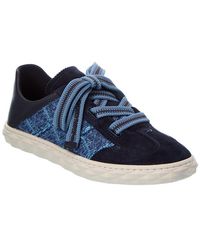 Jimmy Choo - Diamond Light Flex/F Denim & Leather Sneaker - Lyst