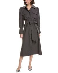 Pascale La Mode - Flap Pocket Belted Shirtdress - Lyst