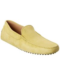 Tod's Gommini Suede Driver - Yellow