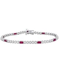 Rina Limor - 14k 2.52 Ct. Tw. Diamond & Ruby Tennis Bracelet - Lyst