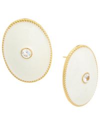 Crystal Haze Jewelry - 18K Plated Cz Statement Earrings - Lyst