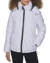 KARL LAGERFELD - Diamond Quilted Puffer Coat - Lyst