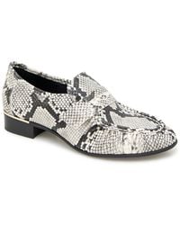 Kenneth Cole - Reece Snakeskin-Embossed Leather-Embossed Loafers - Lyst