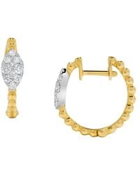 H.J. Namdar - 14K Two-Tone 0.27 Ct. Tw. Diamond Pave Earring - Lyst