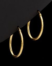 Italian Gold - 14k Diamond-cut Hoops - Lyst