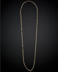 Italian Gold - 14k Polished Paperclip Necklace - Lyst